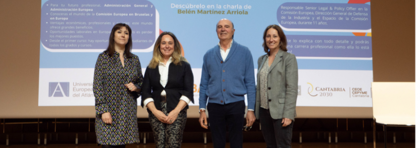 Belén Martinez Arriona, Senior Legal & Policy Officer de la Comisión Europea, interviene en las jornadas de empleabilidad «¿Y ahora qué» de UNEATLANTICO con el apoyo de FIDBAN